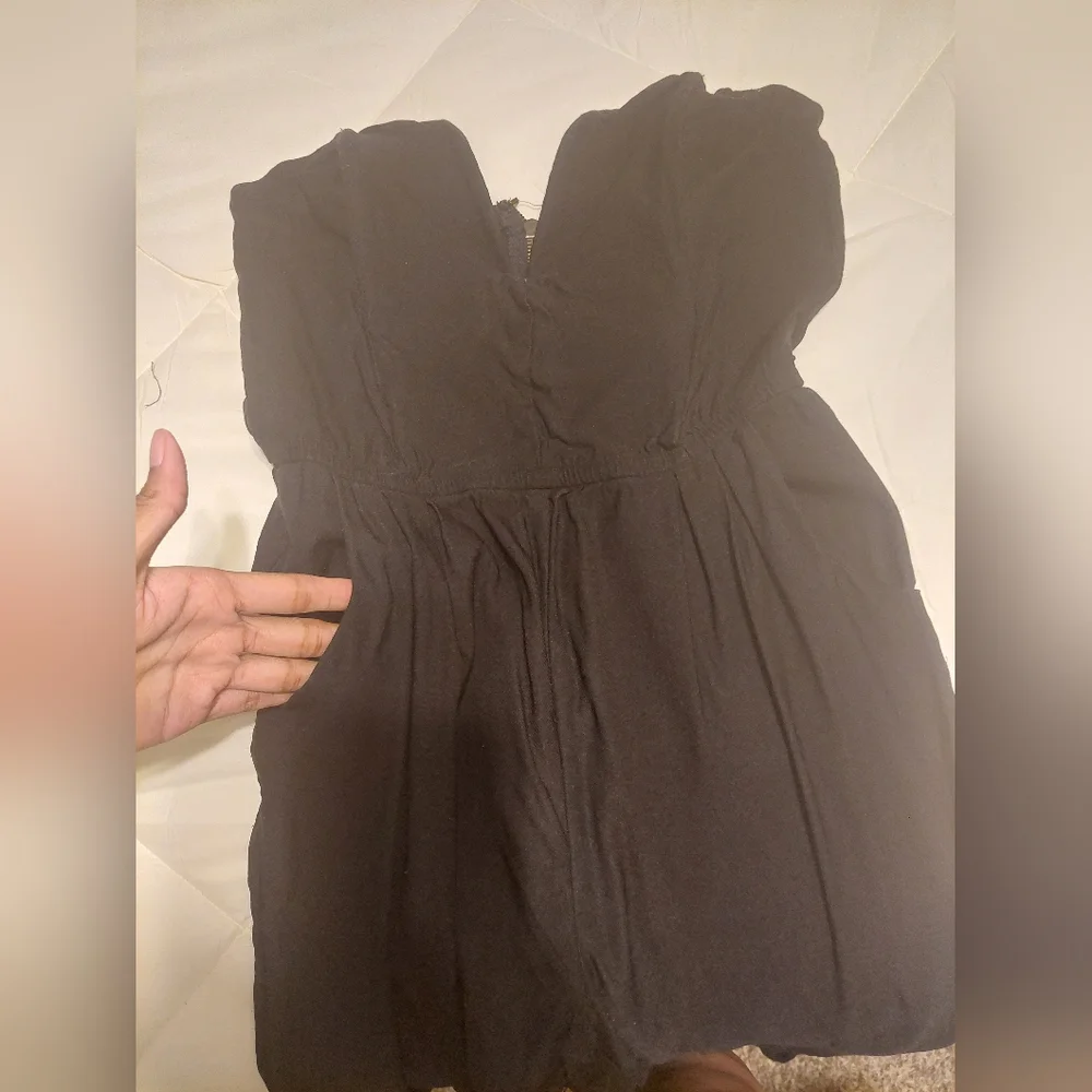 Strapless Jumpsuit, Deep V Neck, Stretchy - Picture 10 of 15